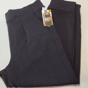 AVIA Scuba Pleat Jogger Sandwashed Black Elastic-Waist Pants Large 12-14 NWT